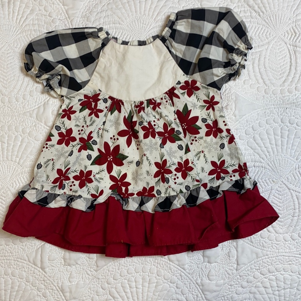 Ricrac & Ruffles boutique baby poinsettia top